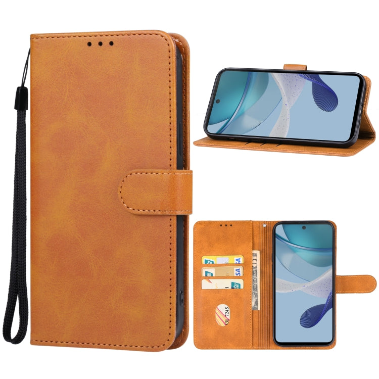 For Motorola Moto G53j Leather Phone Case(Brown) - Motorola Cases by buy2fix | Online Shopping UK | buy2fix