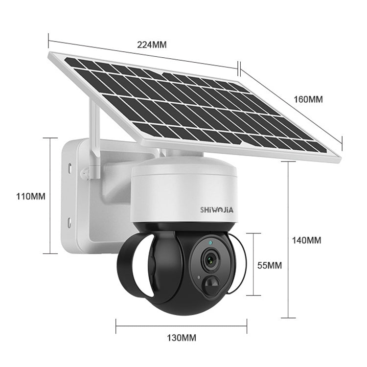 SHIWOJIA IP66 Waterproof 4G 3MP Solar Dome IP Camera, Two-way Audio & PIR Motion Detection & Night Vision, Version:EU(White) - Wireless Camera by buy2fix | Online Shopping UK | buy2fix