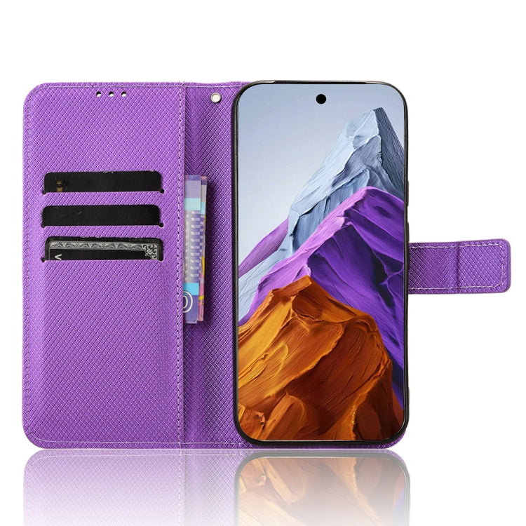 For Google Pixel 9 Pro Diamond Texture Leather Phone Case(Purple) - Google Cases by buy2fix | Online Shopping UK | buy2fix