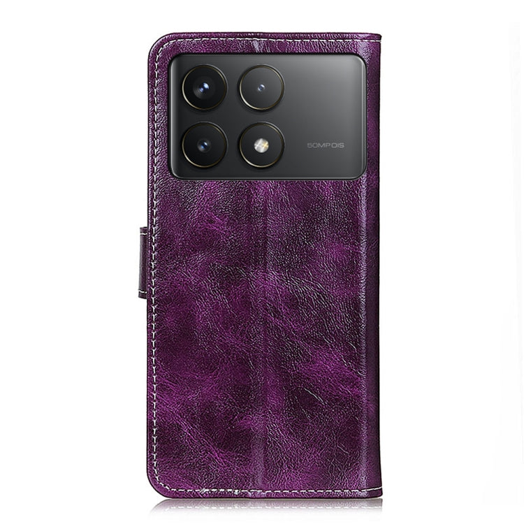 For Xiaomi Redmi K70 5G / K70 Pro 5G Retro Crazy Horse Texture Leather Phone Case(Purple) - K70 Cases by buy2fix | Online Shopping UK | buy2fix