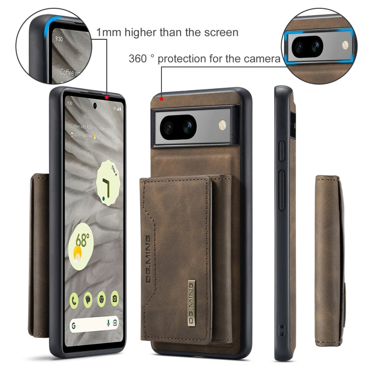 For Google Pixel 8A DG.MING M2 Series 3-Fold Multi Card Bag + Magnetic Phone Case(Coffee) - Google Cases by DG.MING | Online Shopping UK | buy2fix