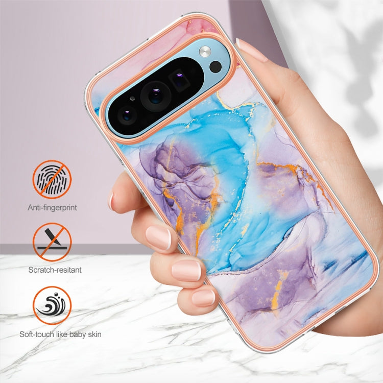 For Google Pixel 9 / 9 Pro Electroplating IMD TPU Phone Case(Blue Marble) - Google Cases by buy2fix | Online Shopping UK | buy2fix