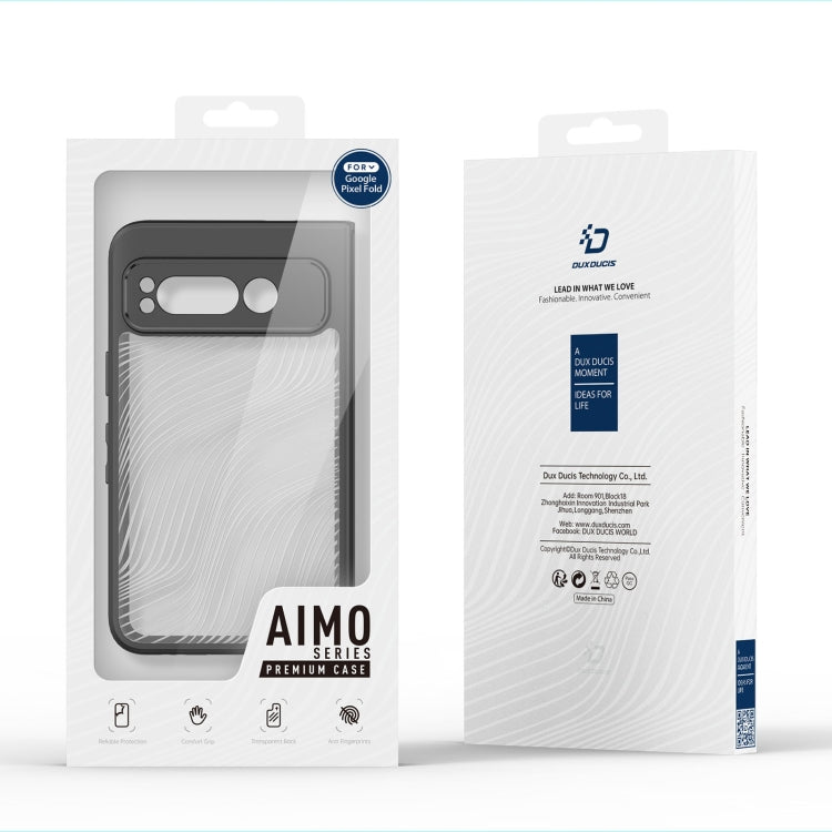 For Google Pixel Fold DUX DUCIS Aimo Series TPU + PC Frosted Feel Phone Case(Black) - Google Cases by DUX DUCIS | Online Shopping UK | buy2fix