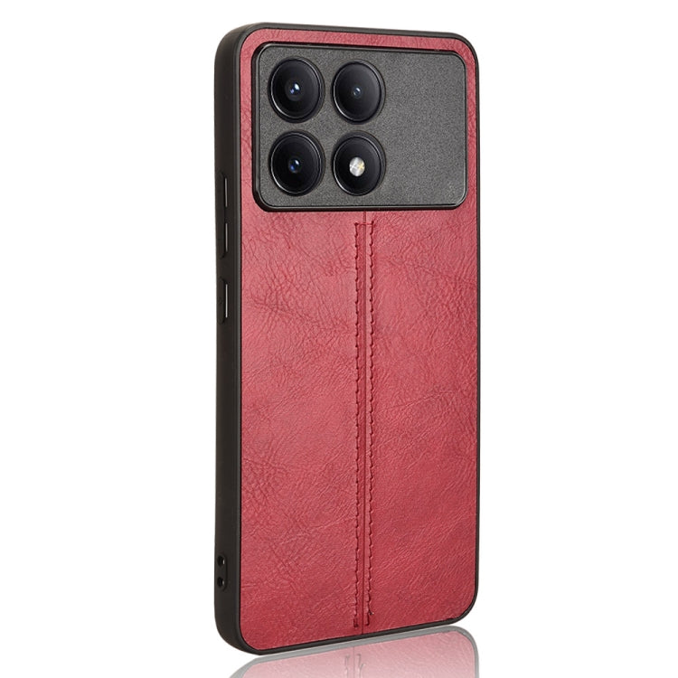 For Xiaomi Redmi K70 / K70 Pro Sewing Cow Pattern Skin PC + PU + TPU Phone Case(Red) - K70 Pro Cases by buy2fix | Online Shopping UK | buy2fix