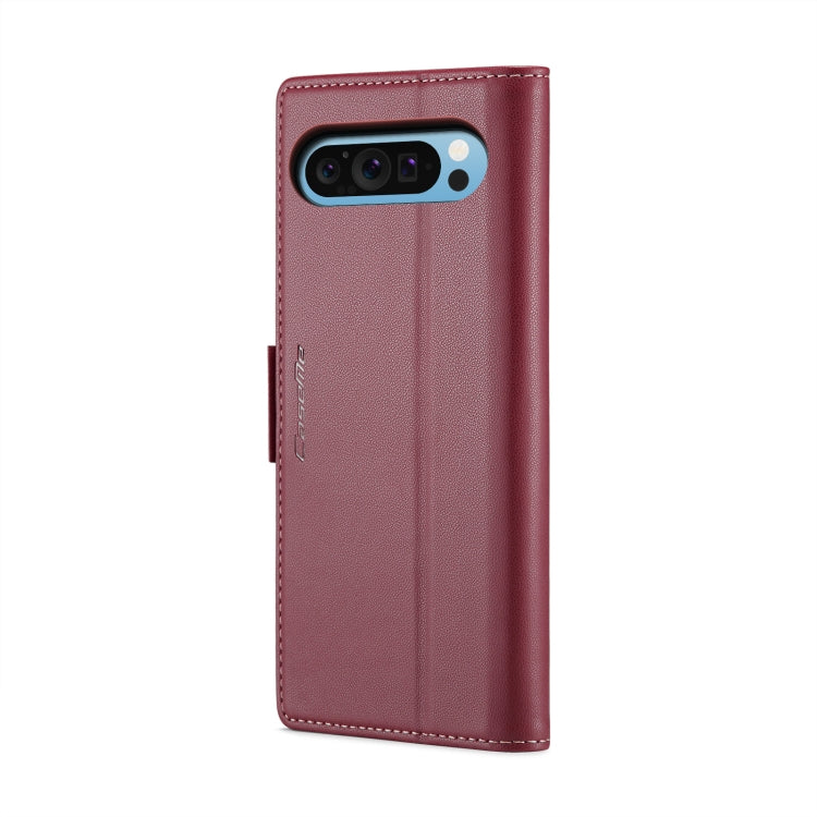 For Google Pixel 9 Pro XL CaseMe 023 Butterfly Buckle Litchi Texture RFID Anti-theft Leather Phone Case(Wine Red) - Google Cases by CaseMe | Online Shopping UK | buy2fix