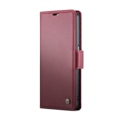 For OPPO A57 4G Global/A57s 4G Global CaseMe 023 Butterfly Buckle Litchi Texture RFID Anti-theft Leather Phone Case(Wine Red) - OPPO Cases by CaseMe | Online Shopping UK | buy2fix