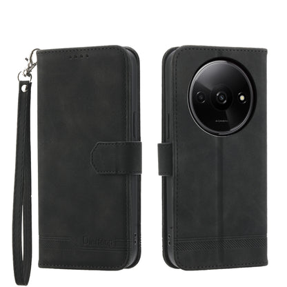 For Xiaomi Redmi A3 Dierfeng Dream Line TPU + PU Leather Phone Case(Black) - Xiaomi Cases by buy2fix | Online Shopping UK | buy2fix