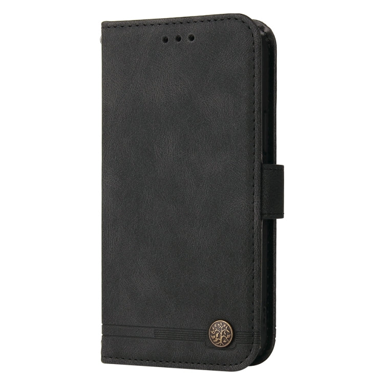 For Xiaomi 14 Pro Skin Feel Life Tree Metal Button Leather Phone Case(Black) - 14 Pro Cases by buy2fix | Online Shopping UK | buy2fix