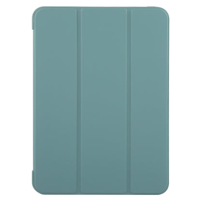 For iPad Pro 13 2024 GEBEI 3-folding Holder Shockproof Flip Leather Tablet Case(Dark Green) - iPad Pro 13 2024 Cases by GEBEI | Online Shopping UK | buy2fix