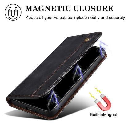 For Google Pixel 9 / 9 Pro Oil Wax Crazy Horse Texture Leather Phone Case(Black) - Google Cases by buy2fix | Online Shopping UK | buy2fix