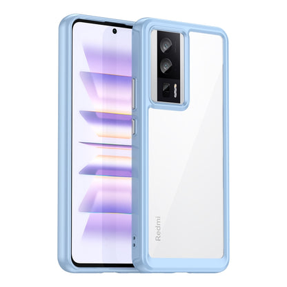 For Xiaomi Poco F5 Pro Colorful Series Acrylic Hybrid TPU Phone Case(Blue) - Xiaomi Cases by buy2fix | Online Shopping UK | buy2fix