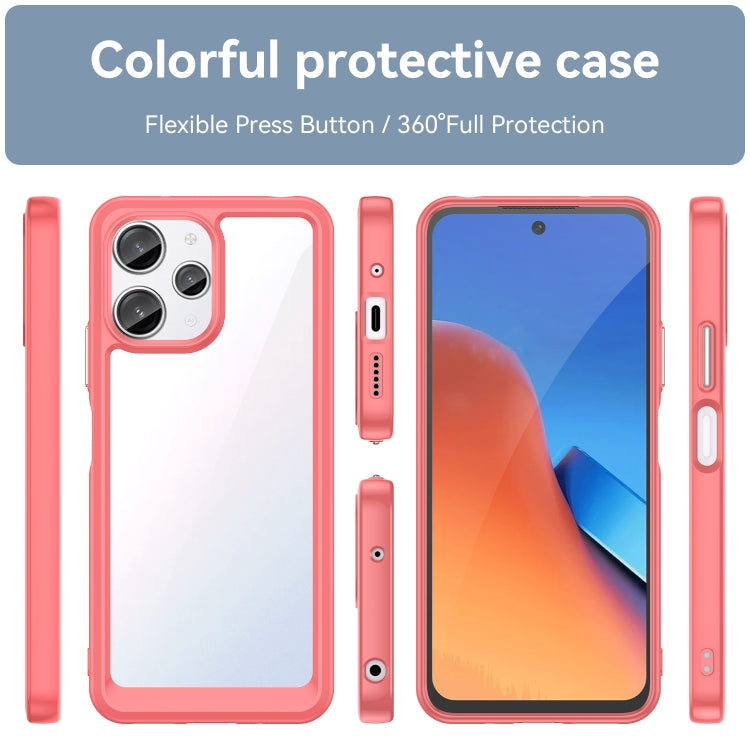 For Xiaomi Redmi 12R Colorful Series Acrylic Hybrid TPU Phone Case(Red) - Xiaomi Cases by buy2fix | Online Shopping UK | buy2fix