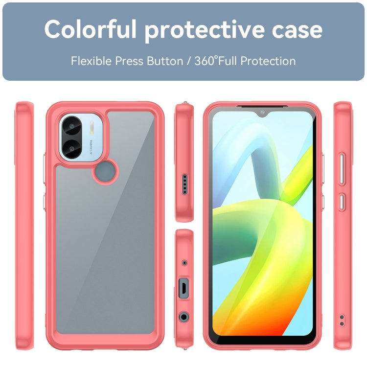 For Xiaomi Poco C50 Colorful Series Acrylic Hybrid TPU Phone Case(Red) - Xiaomi Cases by buy2fix | Online Shopping UK | buy2fix