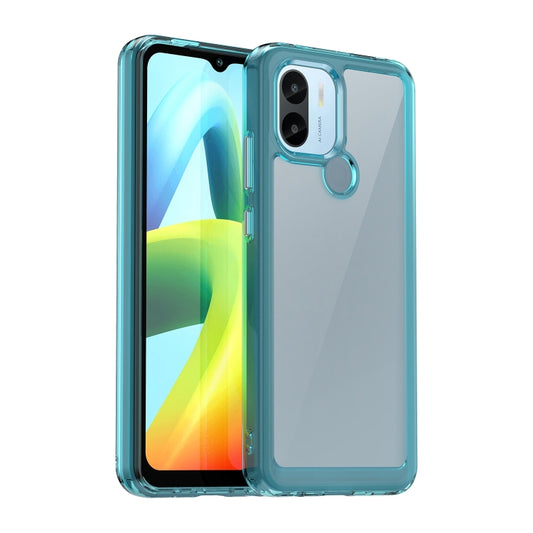 For Xiaomi Redmi A1+ Colorful Series Acrylic Hybrid TPU Phone Case(Transparent Blue) - Xiaomi Cases by buy2fix | Online Shopping UK | buy2fix