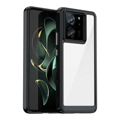 For Xiaomi 13T Colorful Series Acrylic Hybrid TPU Phone Case(Black) - Xiaomi Cases by buy2fix | Online Shopping UK | buy2fix