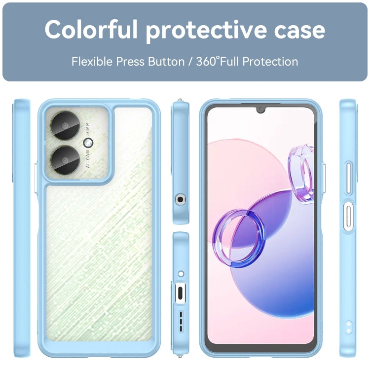 For Xiaomi Poco M6 Colorful Series Acrylic Hybrid TPU Phone Case(Blue) - Xiaomi Cases by buy2fix | Online Shopping UK | buy2fix