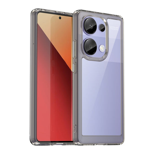 For Redmi Note 13 Pro 4G Global Colorful Series Acrylic Hybrid TPU Phone Case(Transparent Grey) - Note 13 Pro Cases by buy2fix | Online Shopping UK | buy2fix