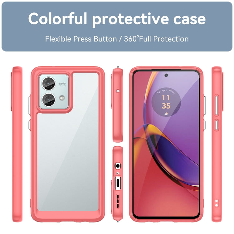 For Motorola Moto G84 Colorful Series Acrylic Hybrid TPU Phone Case(Red) - Motorola Cases by buy2fix | Online Shopping UK | buy2fix