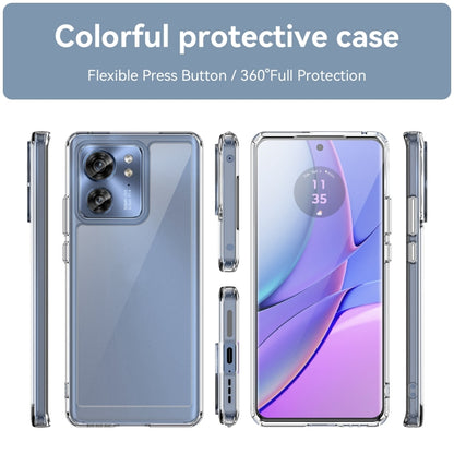 For Motorola Edge 2023 Global Colorful Series Acrylic Hybrid TPU Phone Case(Transparent) - Motorola Cases by buy2fix | Online Shopping UK | buy2fix