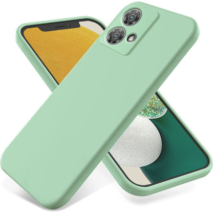 For Motorola Edge 40 Neo Pure Color Liquid Silicone Shockproof Phone Case(Green) - Motorola Cases by buy2fix | Online Shopping UK | buy2fix