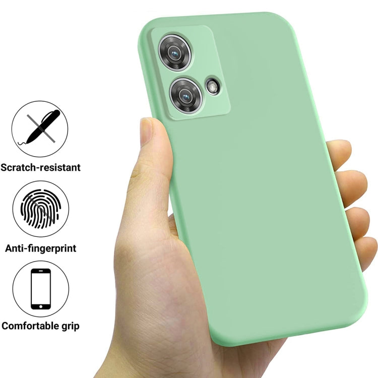 For Motorola Edge 40 Neo Pure Color Liquid Silicone Shockproof Phone Case(Green) - Motorola Cases by buy2fix | Online Shopping UK | buy2fix