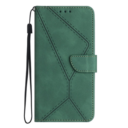 For iPhone SE 2024 Stitching Embossed Leather Phone Case(Green) - More iPhone Cases by buy2fix | Online Shopping UK | buy2fix