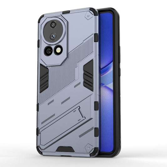 For Huawei nova 12 Pro Punk Armor 2 in 1 PC + TPU Phone Case with Holder(Grey) - Huawei Cases by buy2fix | Online Shopping UK | buy2fix