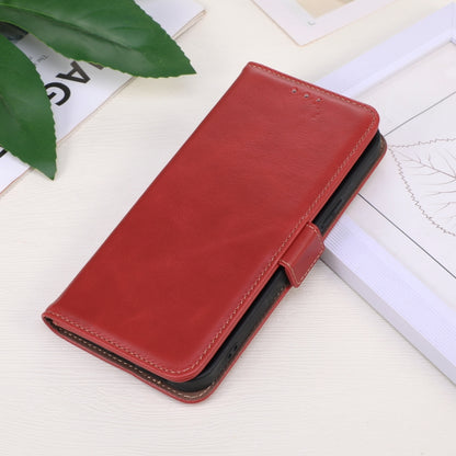 For iPhone 16 Pro Crazy Horse Top Layer Cowhide Leather Phone Case(Red) - iPhone 16 Pro Cases by buy2fix | Online Shopping UK | buy2fix