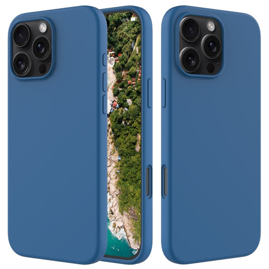 For iPhone 16 Pro Max Solid Color Silicone Phone Case(Cobalt Blue) - More iPhone Cases by buy2fix | Online Shopping UK | buy2fix