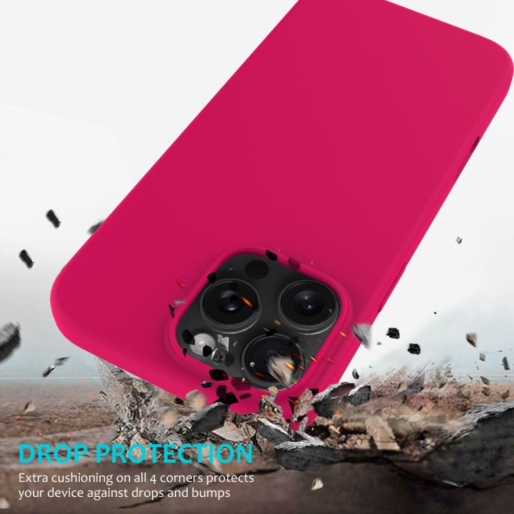 For iPhone 16 Pro Max Solid Color Silicone Phone Case(Rose Red) - More iPhone Cases by buy2fix | Online Shopping UK | buy2fix