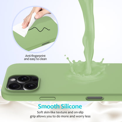 For iPhone 16 Pro Solid Color Silicone Phone Case(Mint Green) - More iPhone Cases by buy2fix | Online Shopping UK | buy2fix