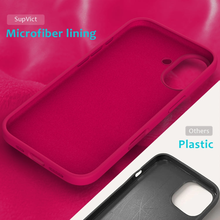 For iPhone 16 Plus Solid Color Silicone Phone Case(Rose Red) - More iPhone Cases by buy2fix | Online Shopping UK | buy2fix