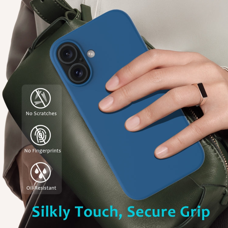 For iPhone 16 Solid Color Silicone Phone Case(Cobalt Blue) - More iPhone Cases by buy2fix | Online Shopping UK | buy2fix