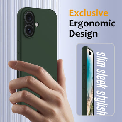 For iPhone 16 Plus Shockproof Silicone Magsafe Phone Case(Dark Green) - iPhone 16 Plus Cases by buy2fix | Online Shopping UK | buy2fix