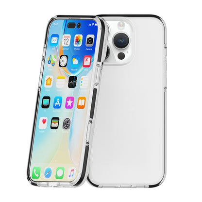 For iPhone 16 Pro Two-color Shockproof High Transparency TPU Phone Case(Black) - iPhone 16 Pro Cases by buy2fix | Online Shopping UK | buy2fix