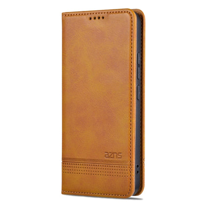 For Xiaomi 14 Pro AZNS Magnetic Calf Texture Flip Leather Phone Case(Light Brown) - 14 Pro Cases by AZNS | Online Shopping UK | buy2fix