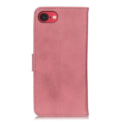 For iPhone SE 2024 KHAZNEH Cowhide Texture Horizontal Flip Leather Phone Case(Pink) - More iPhone Cases by buy2fix | Online Shopping UK | buy2fix