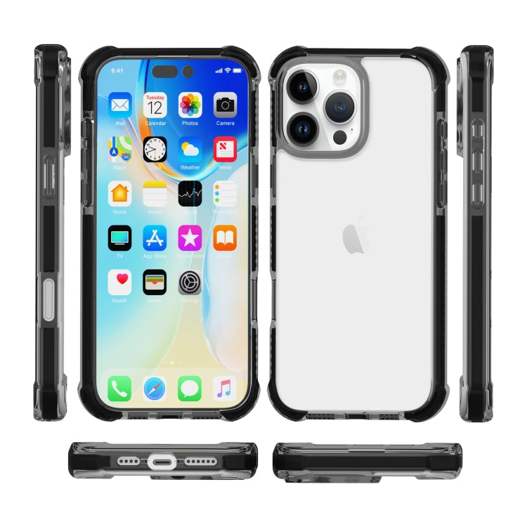 For iPhone 16 Pro Max Four-corner Shockproof TPU + Acrylic Phone Case(Black) - iPhone 16 Pro Max Cases by buy2fix | Online Shopping UK | buy2fix