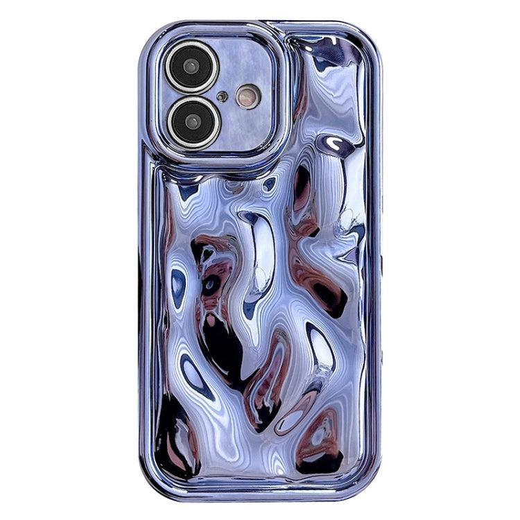 For iPhone 16 Electroplating Meteorite Texture TPU Phone Case(Blue) - iPhone 16 Cases by buy2fix | Online Shopping UK | buy2fix