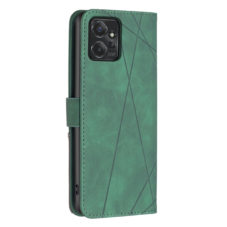 For Motorola Moto G Power 5G 2024 Magnetic Buckle Rhombus Texture Leather Phone Case(Green) - Motorola Cases by buy2fix | Online Shopping UK | buy2fix