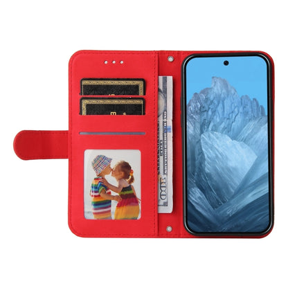 For Google Pixel 9 Skin Feel Life Tree Metal Button Leather Phone Case(Red) - Google Cases by buy2fix | Online Shopping UK | buy2fix