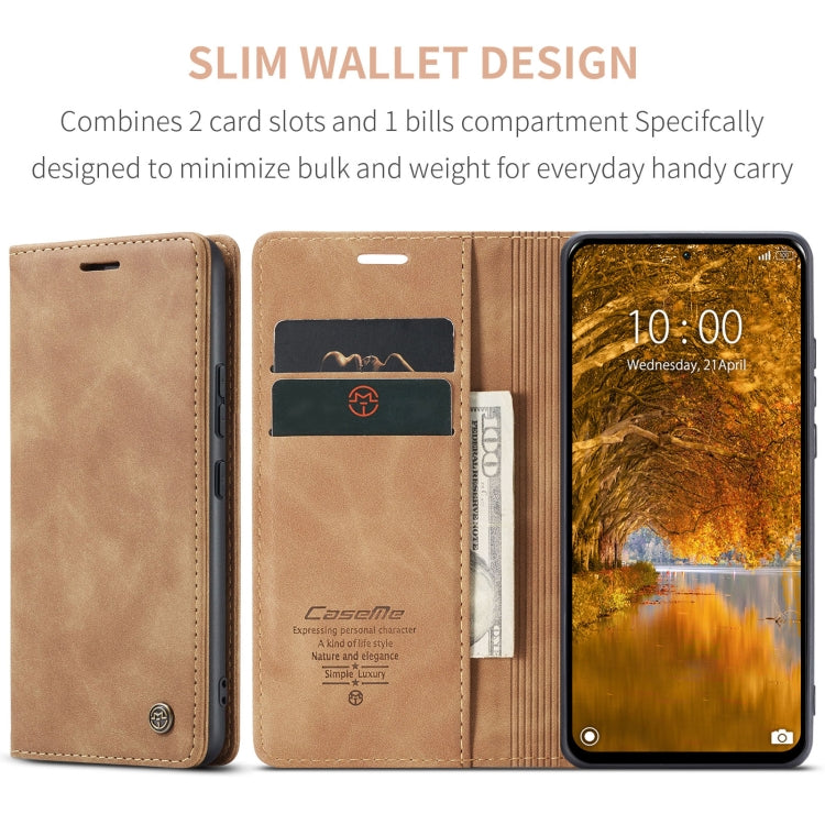 For Xiaomi Redmi Note 13 Pro 4G CaseMe 013 Multifunctional Horizontal Flip Leather Phone Case(Brown) - Xiaomi Cases by CaseMe | Online Shopping UK | buy2fix