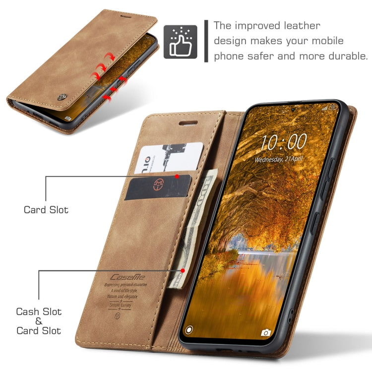 For Xiaomi Redmi Note 13 Pro 4G CaseMe 013 Multifunctional Horizontal Flip Leather Phone Case(Brown) - Xiaomi Cases by CaseMe | Online Shopping UK | buy2fix