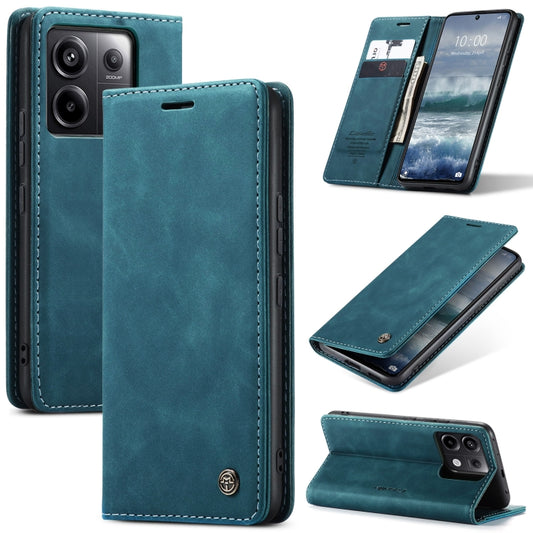 For Xiaomi Redmi Note 13 Pro 5G CaseMe 013 Multifunctional Horizontal Flip Leather Phone Case(Blue) - Xiaomi Cases by CaseMe | Online Shopping UK | buy2fix