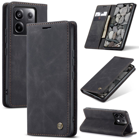 For Xiaomi Redmi Note 13 Pro 5G CaseMe 013 Multifunctional Horizontal Flip Leather Phone Case(Black) - Xiaomi Cases by CaseMe | Online Shopping UK | buy2fix