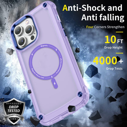 For iPhone 13 Pro Skin Feel TPU + PC MagSafe Magnetic Phone Case(Transparent Purple) - iPhone 13 Pro Cases by buy2fix | Online Shopping UK | buy2fix