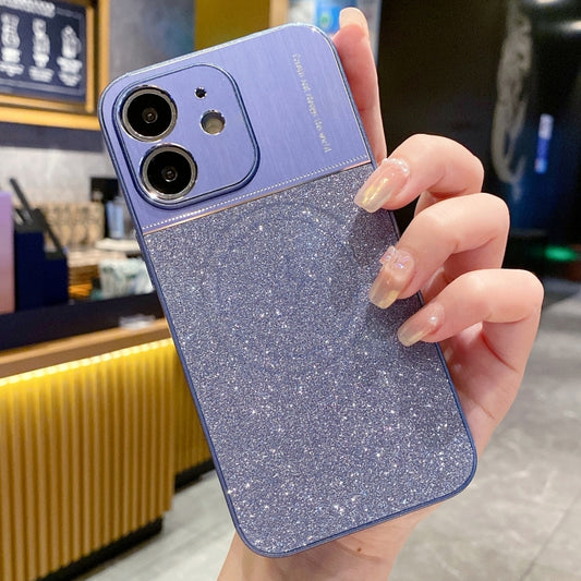 For iPhone 12 Magsafe Magnetic Metallic Glitter Powder Shockproof Phone Case(Blue) - iPhone 12 / 12 Pro Cases by buy2fix | Online Shopping UK | buy2fix