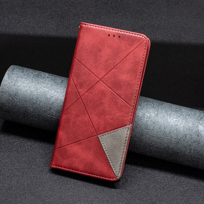 For iPhone 16 Pro Max Rhombus Texture Magnetic Leather Phone Case(Red) - iPhone 16 Pro Max Cases by buy2fix | Online Shopping UK | buy2fix