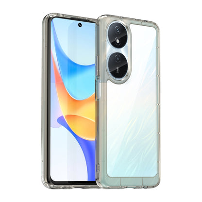 For Honor Play 50 Plus Colorful Series Acrylic Hybrid TPU Phone Case(Transparent Grey) - Honor Cases by buy2fix | Online Shopping UK | buy2fix