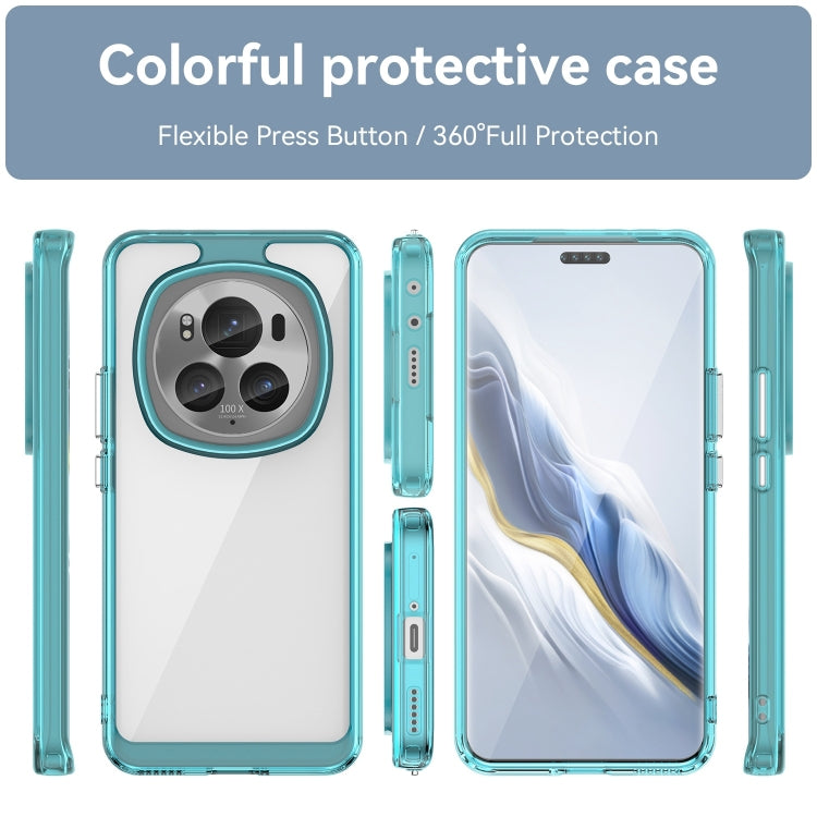 For Honor Magic6 Pro 5G Colorful Series Acrylic Hybrid TPU Phone Case(Transparent Blue) - Honor Cases by buy2fix | Online Shopping UK | buy2fix